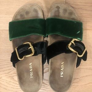 green prada slides